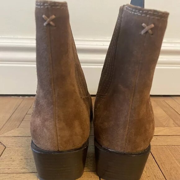 NEW RAG & BONE Icons Rover Suede Chelsea Boots Chestnut Brown 36.5 6.5 $395 - Picture 5 of 5
